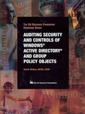Cover: Auditing Security and Controls of Windows&reg; Active Directory&reg; and Group Policy Objects - The Institute of Internal Auditors