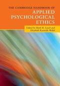 Cover: The Cambridge Handbook of Applied Psychological Ethics - Cambridge University Press
