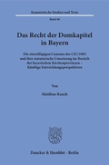 Cover: Das Recht der Domkapitel in Bayern. - Duncker & Humblot