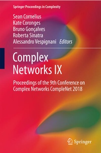 Enlarge image Cover: Complex Networks IX - Springer