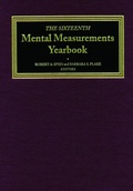 Cover: The Sixteenth Mental Measurements Yearbook - Buros Institute of Mental Measurements,U.S.