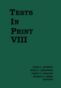 Enlarge image Cover: Tests in Print VIII - Buros Institute of Mental Measurements,U.S.