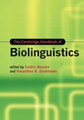 Cover: The Cambridge Handbook of Biolinguistics - Cambridge University Press
