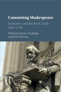 Cover: Canonising Shakespeare - Cambridge University Press