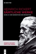 Cover: Der Gegenstand der Erkenntnis - De Gruyter