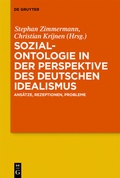 Cover: Sozialontologie in der Perspektive des deutschen Idealismus - De Gruyter