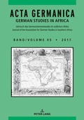 Cover: Acta Germanica - Peter Lang Verlag