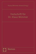 Cover: Festschrift f&uuml;r Dr. Klaus Wimmer - Nomos