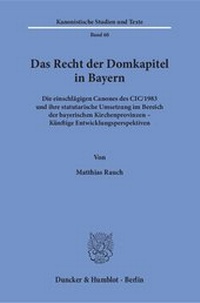 Abbildung von: Das Recht der Domkapitel in Bayern - fibre
