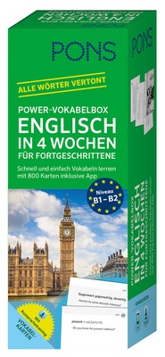 Abbildung von: PONS Power-Vokabelbox Englisch in 4 Wochen für Fortgeschrittene - PONS Langenscheidt