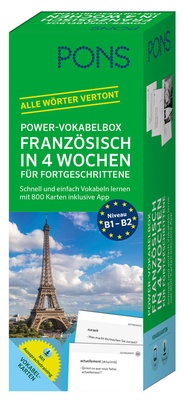 Abbildung von: PONS Power-Vokabelbox Französisch in 4 Wochen für Fortgeschrittene - PONS Langenscheidt