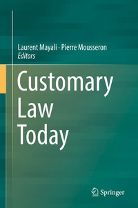Enlarge image Cover: Customary Law Today - Springer