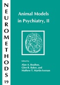 Cover: Animal Models in Psychiatry, II - Humana