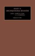 Cover: Research in Organizational Behaviour: v. 4 - JAI Press Inc.