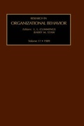 Cover: Research in Organizational Behaviour: v. 3 - JAI Press Inc.