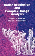 Cover: Radar Resolution and Complex-image Analysis - Artech House Publishers