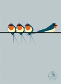 Cover: I Like Birds: Swallows On a Line Hardback Notebook - Quadrille Publishing Ltd