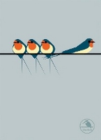 Enlarge image Cover: I Like Birds: Swallows On a Line Hardback Notebook - Quadrille Publishing Ltd