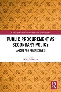Bild: Public Procurement as Secondary Policy - Routledge
