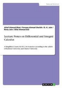 Enlarge image Cover: Lecture Notes on Differential and Integral Calculus - GRIN Publishing