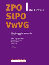 Abbildung von: ZPO/StPO/VwVG plus Verweise - Orell Füssli Verlag
