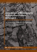 Cover: Contribution of Metallography to Production Problem Solutions II - Trans Tech Publications Ltd