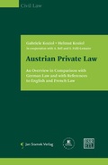 Cover: Austrian Private Law - Jan Sramek Verlag KG