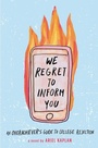 Cover: We Regret to Inform You - Knopf Books for Young Readers