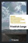 Cover: Reines Deutschthum - Trieste Publishing