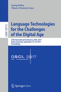 Enlarge image Cover: Language Technologies for the Challenges of the Digital Age - Springer