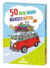 Enlarge image Cover: 50 Reise-Regen-Rücksitz-Rätsel - moses Verlag