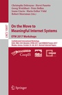 Cover: On the Move to Meaningful Internet Systems. OTM 2017 Workshops - Springer