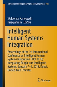 Enlarge image Cover: Intelligent Human Systems Integration - Springer