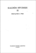 Cover: Galdos Studies II - Tamesis Books