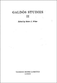 Enlarge image Cover: Galdos Studies II - Tamesis Books