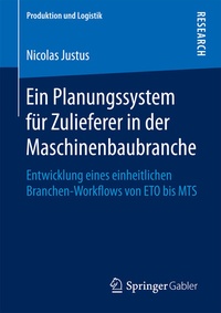 Abbildung von: Ein Planungssystem für Zulieferer in der Maschinenbaubranche - Springer Gabler