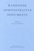 Cover: Ramesside Administrative Documents - Griffith Institute