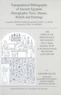 Cover: Topographical Bibliography of Ancient Egyptian Hieroglyphic Texts, Statues, Reliefs and Paintings. Volume VIII: Objects of Provenance Not Known. Part IV: Stelae (Dynasty XVIII to the Roman Period) - Griffith Institute