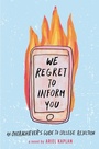 Cover: We Regret to Inform You - Knopf Books for Young Readers