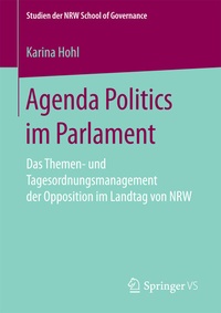 Abbildung von: Agenda Politics im Parlament - Springer VS