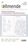 Cover: allmende 100 - Mitteldeutscher Verlag