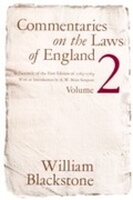 Cover: Commentaries on the Laws of England, Volume 2 - University of Chicago Press