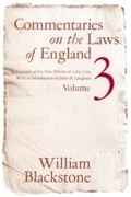 Cover: Commentaries on the Laws of England, Volume 3 - University of Chicago Press