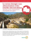 Cover: Le nexus &eacute;nergie-eau-alimentation &agrave; des &eacute;chelles d&eacute;centralis&eacute;es - Practical Action Publishing