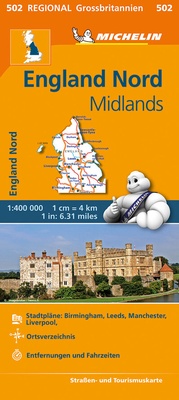 Abbildung von: Michelin England Nord, Midlands - Michelin Editions des Voyages