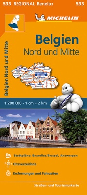 Abbildung von: Michelin Belgien Nord und Mitte - Michelin Editions des Voyages