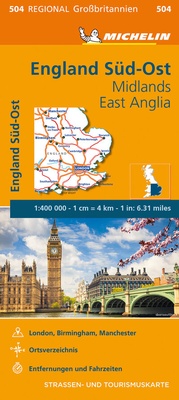 Abbildung von: Michelin England Süd-Ost, Midlands, East Anglia - Michelin Editions des Voyages