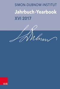 Abbildung von: Jahrbuch des Dubnow-Instituts / Dubnow Institute Yearbook XVI/2017 - Vandenhoeck & Ruprecht