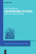 Cover: Hermeneutiken - De Gruyter