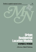 Cover: Urban residential location models - Springer